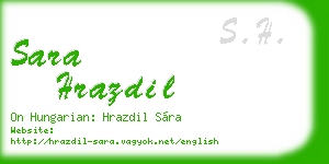 sara hrazdil business card